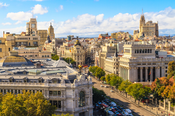 Madrid Cityscape and Gran Via